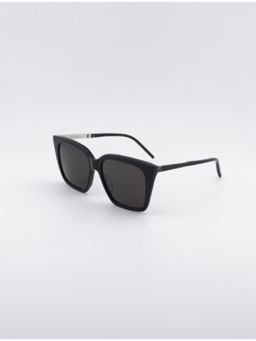 Saint Laurent SLM100 001 Sunglasses Black Square Frame, Black Lenses